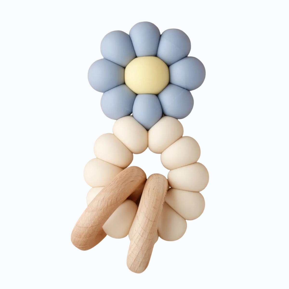 Powder Blue Chamomile Ring Teether – Little Chew