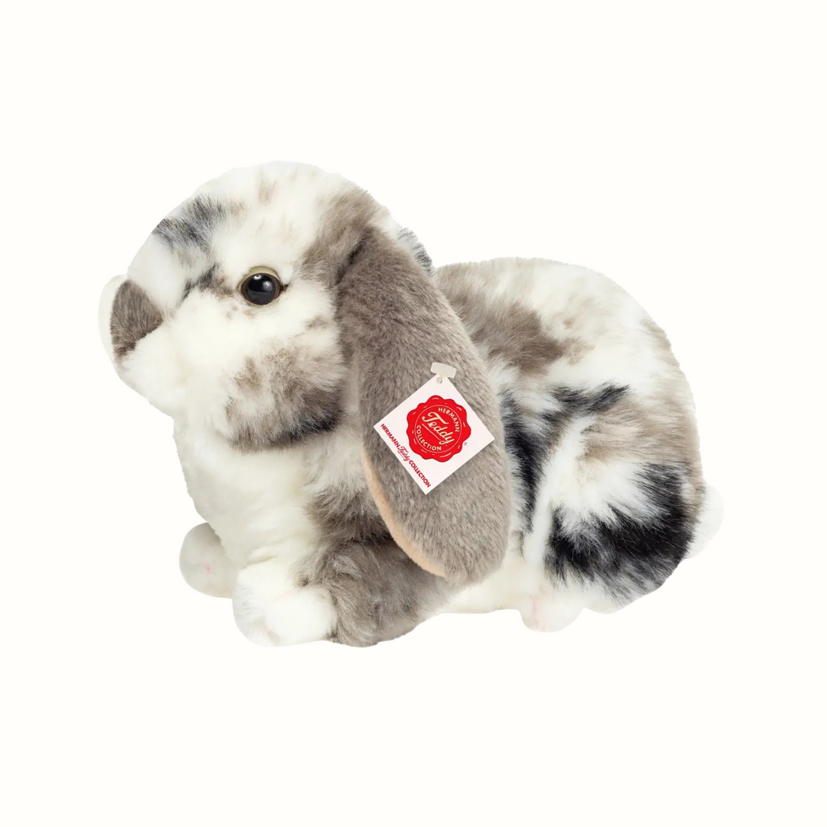 Grey/White Lop Bunny Plush Toy - Teddy Hermann