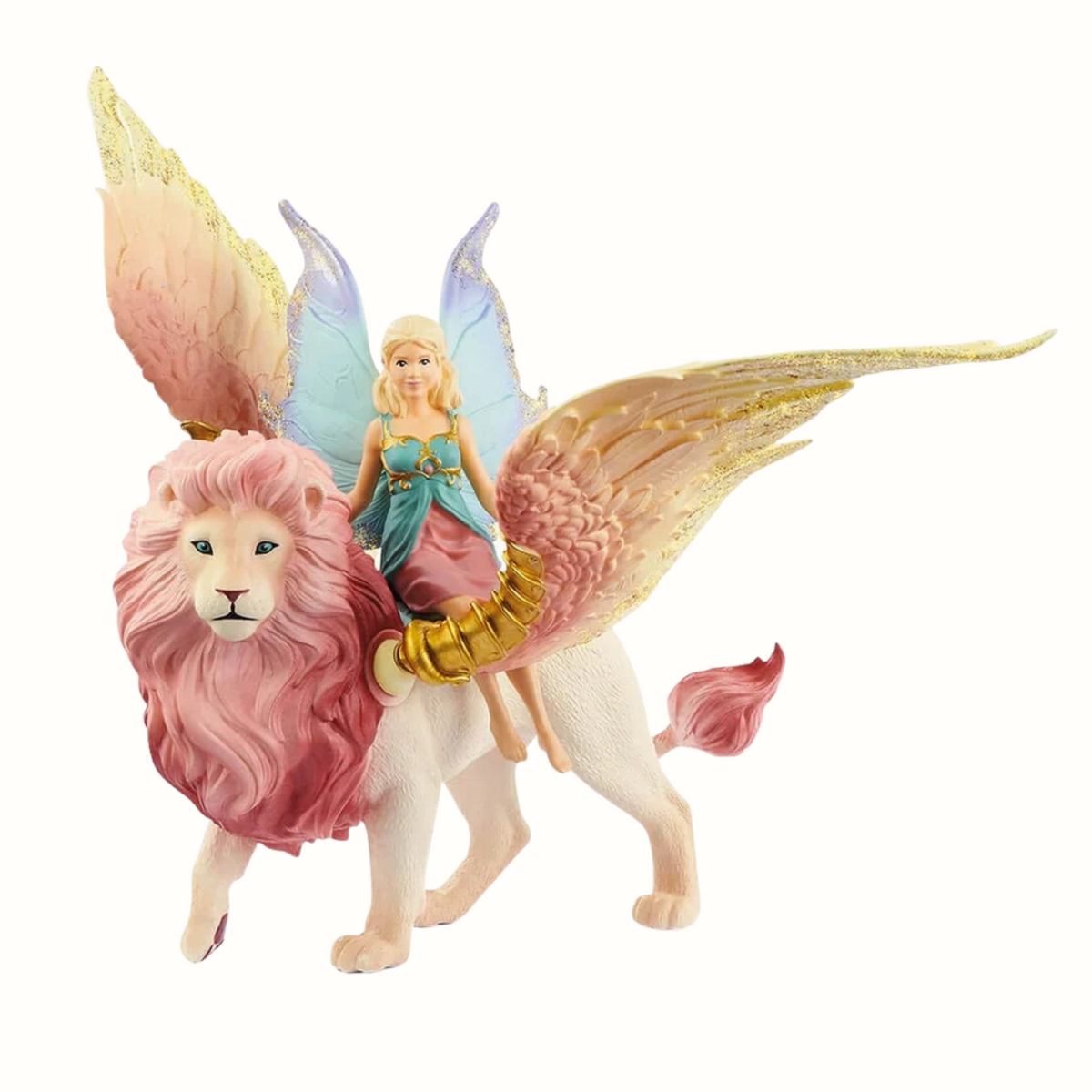 Fairy on Winged Lion Figurine – Schleich