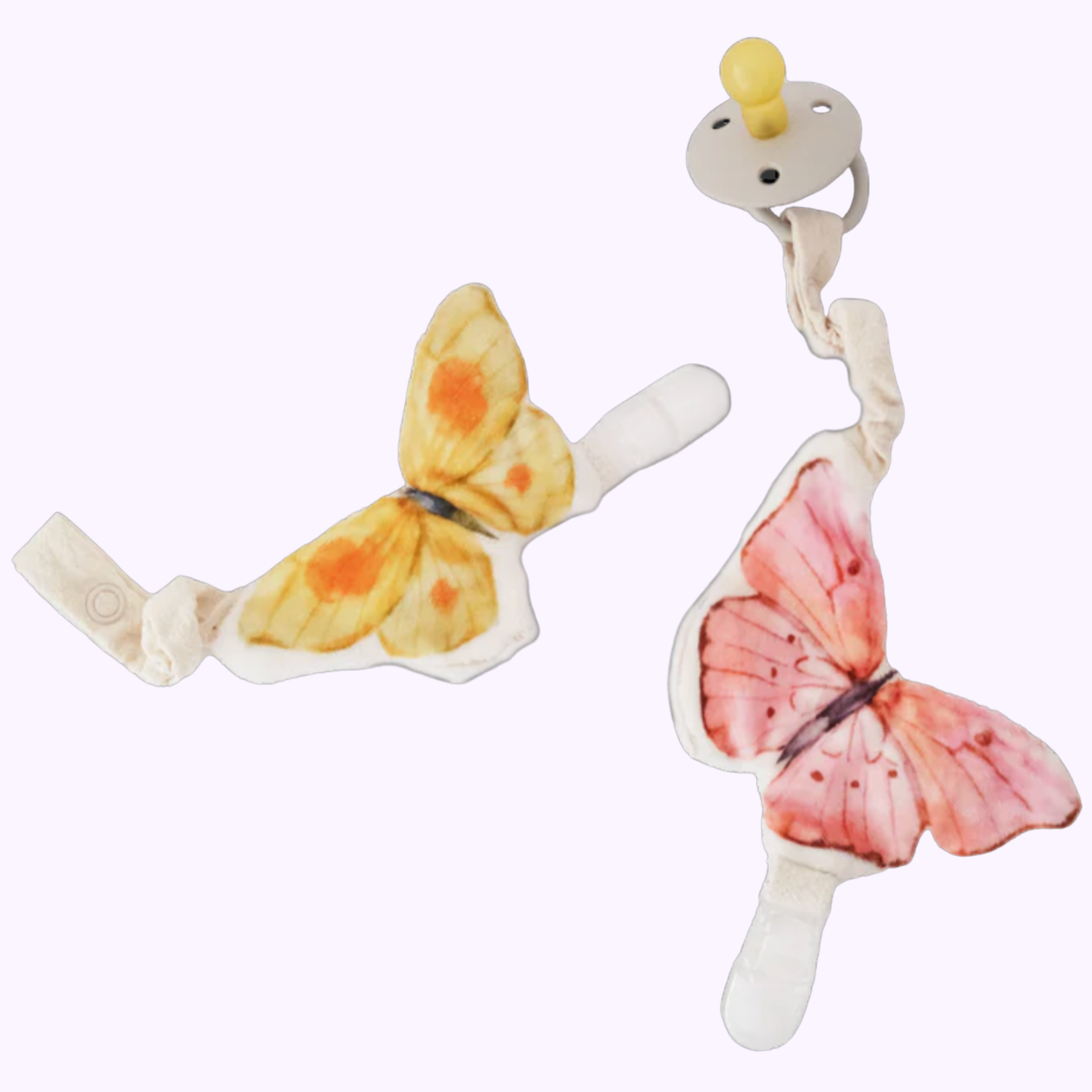 Butterfly Sensory Dummy Clip Set - Little Lamb Kind