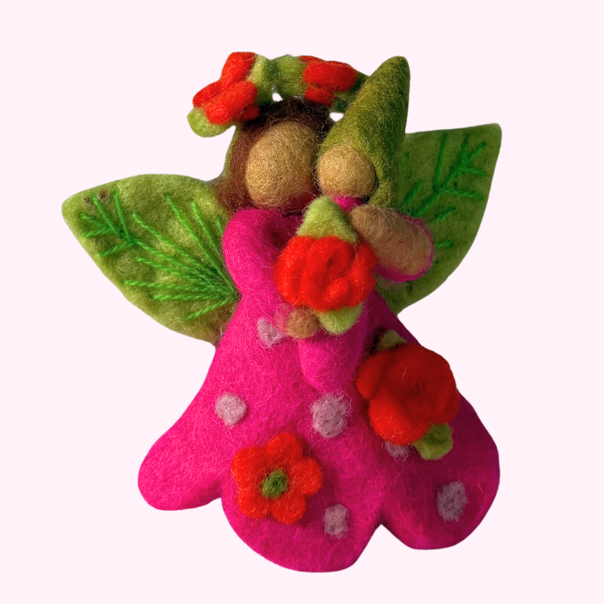 Rose Fairy Mother & Baby – Himalayan Felt Co