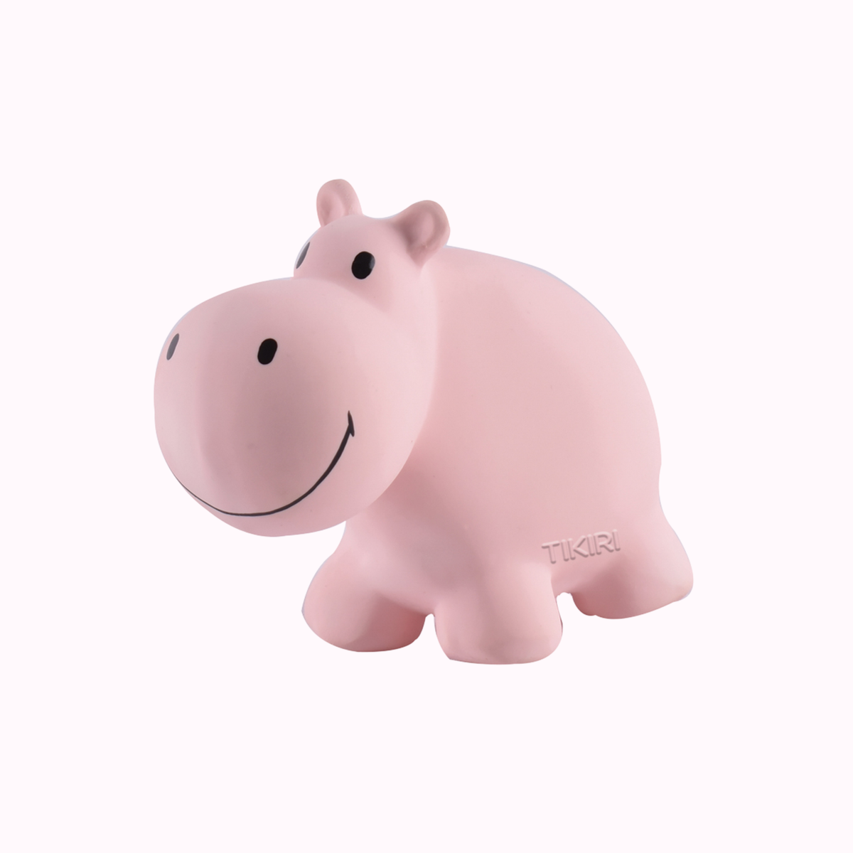 Hippo Natural Rubber Rattle & Teether/Bath Toy - Tikiri