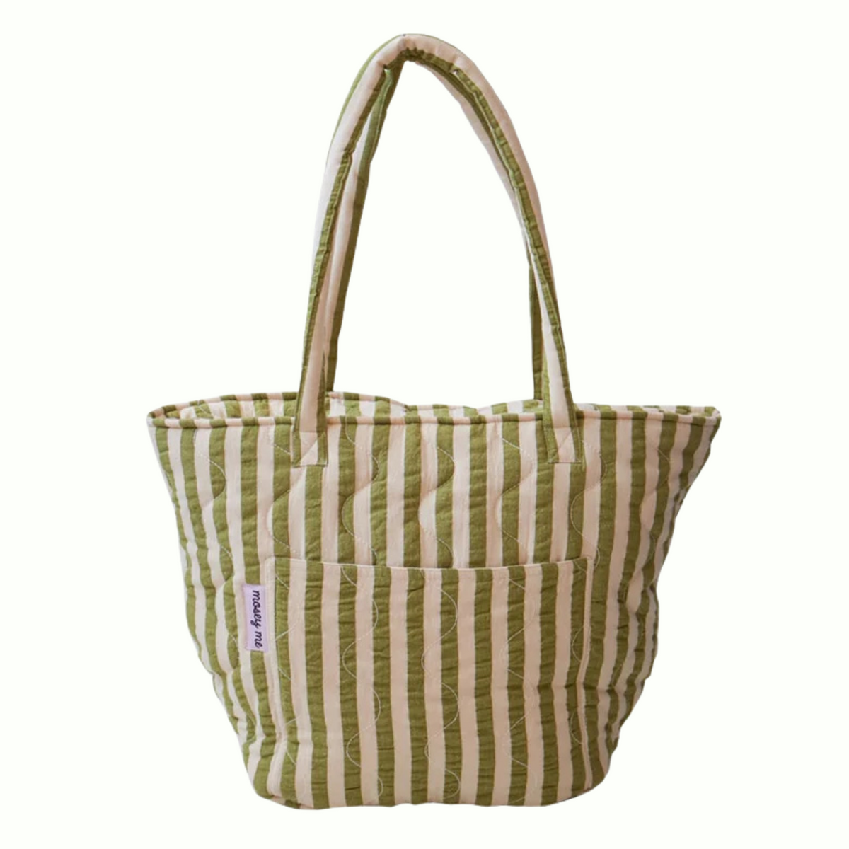 Pistachio Quilted Baby Bag - Mosey Me