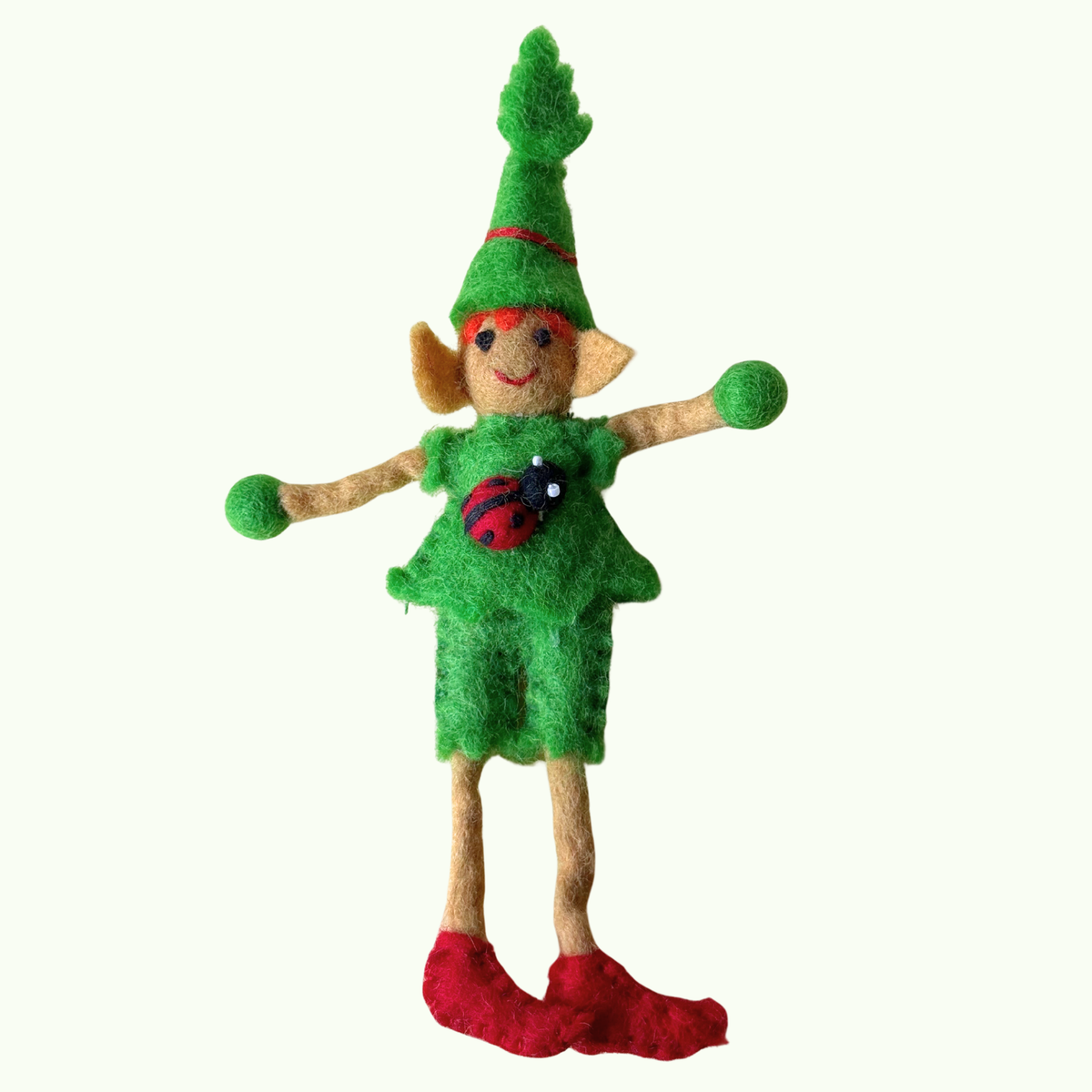 Mr Ladybird Felt Elf – Himalayan Felt Co