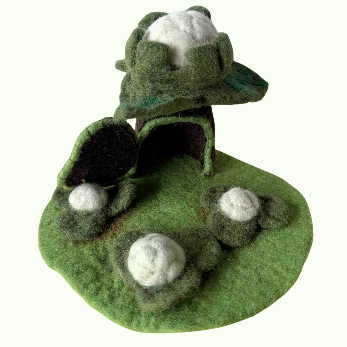 Cauliflower Felt Fairy Cottage – Himalayan Felt Co