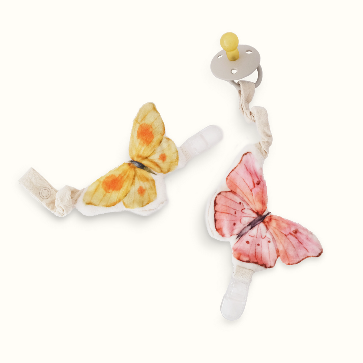 Butterfly Sensory Dummy Clip Set - Little Lamb Kind