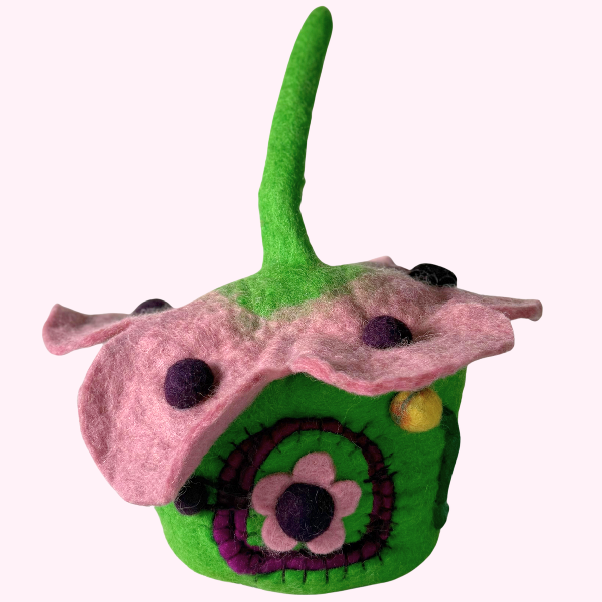 Pink Buttercup Felt Fairy House – Himalayan Felt Co