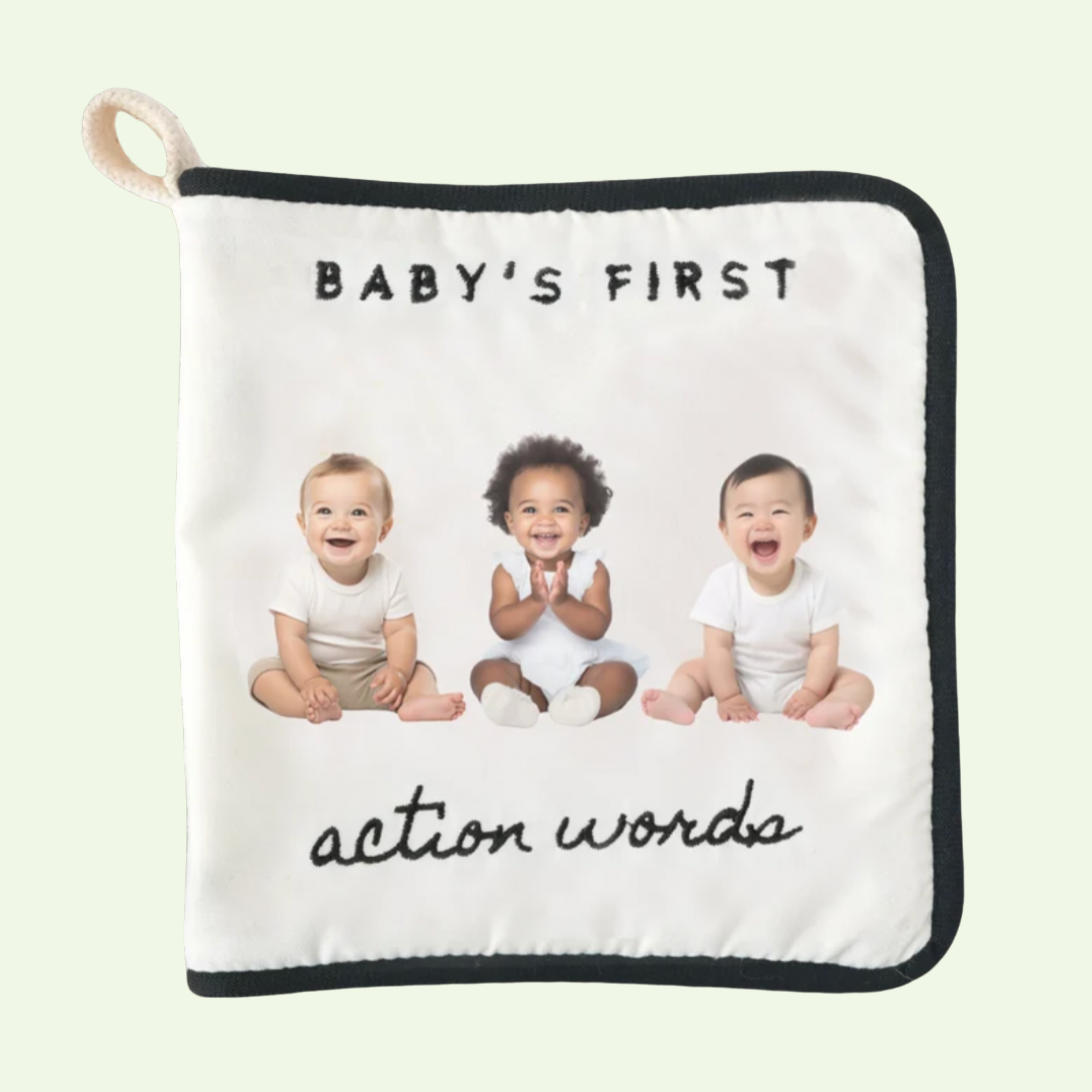 Baby's First Action Words Crinkle Sensory Book - Little Lamb Kind