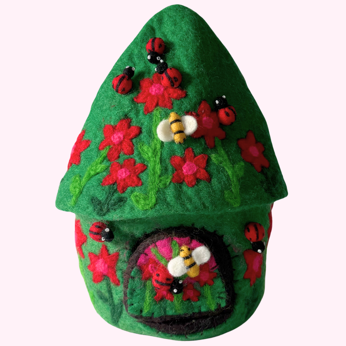 Ladybug Felt Fairy Home – Himalayan Felt Co