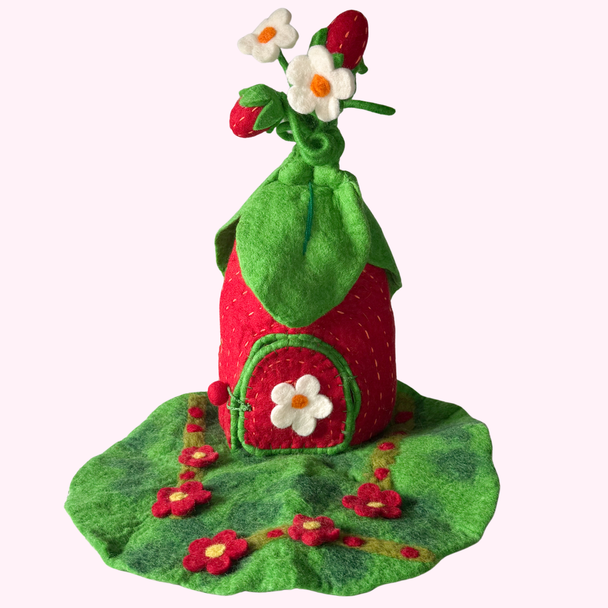 Strawberry Leaf Felt Fairy Home – Himalayan Felt Co