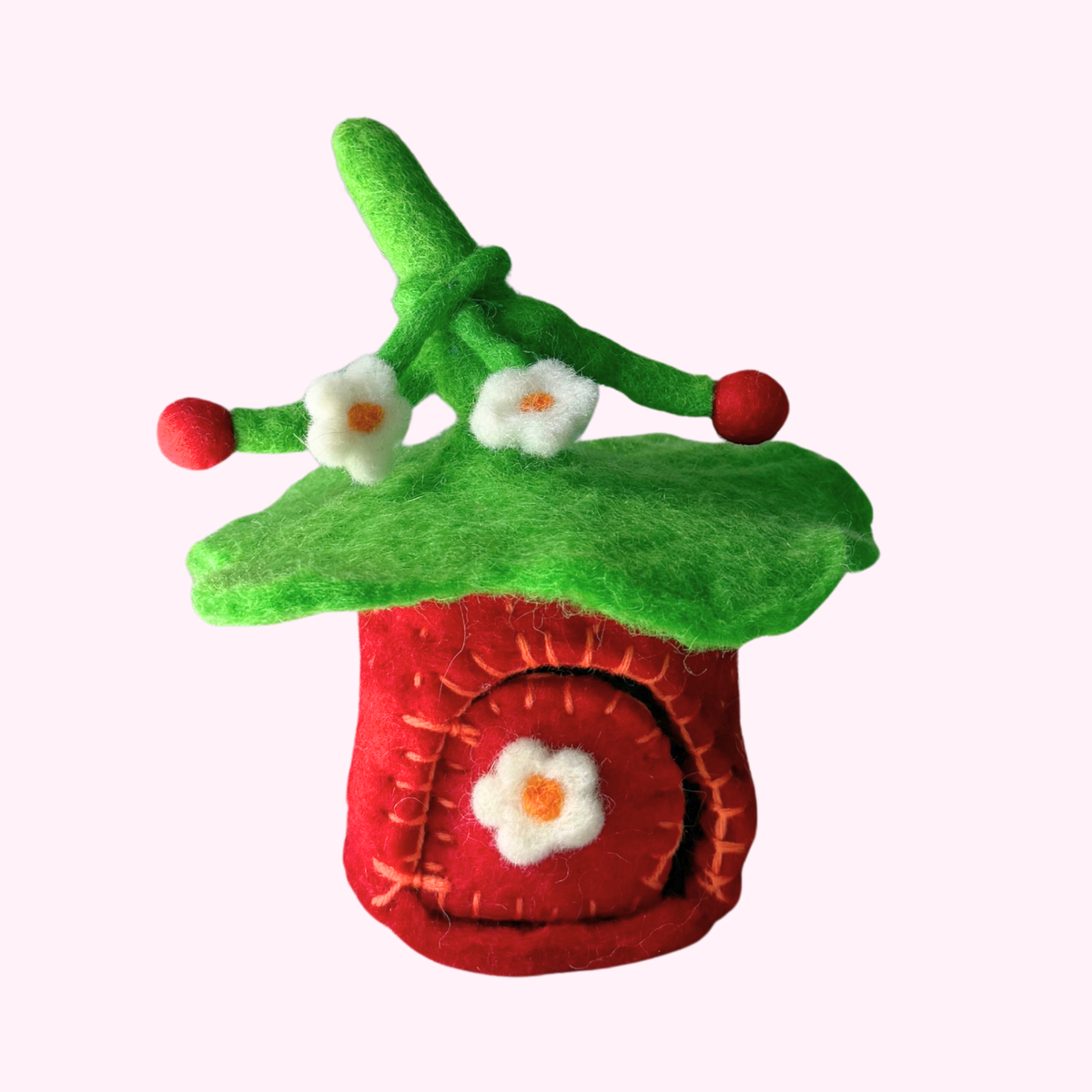Mini Felt Strawberry Fairy Home – Himalayan Felt Co