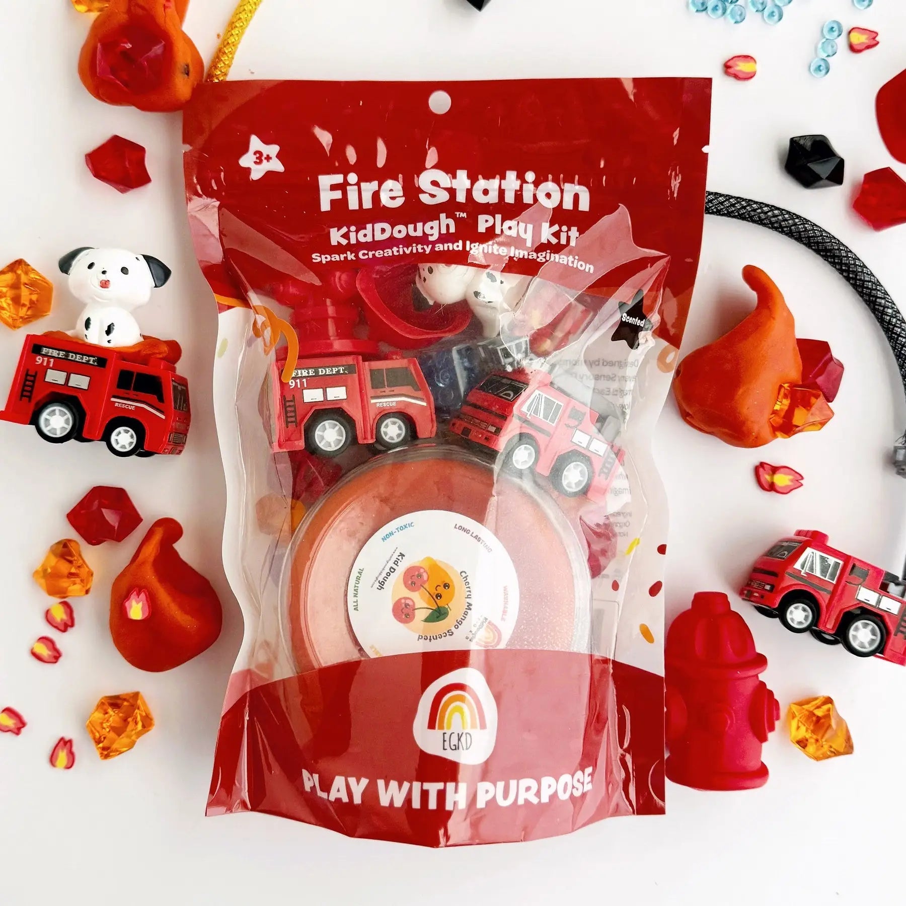 Fire Station Sensory Playdough Kit - Earth Grown KidDoughs
