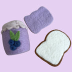 Blueberry Jam Jar & Toast Felt Food Set - Playtisserie