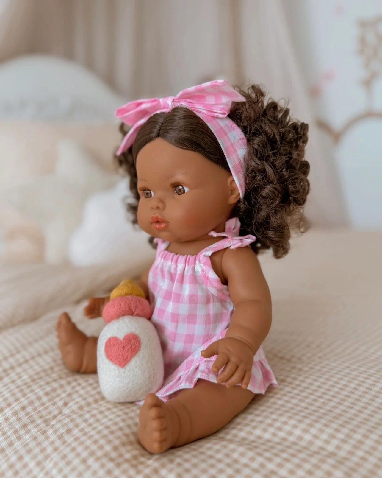 Pink Felt Dolly Bottle - SALLI Collective