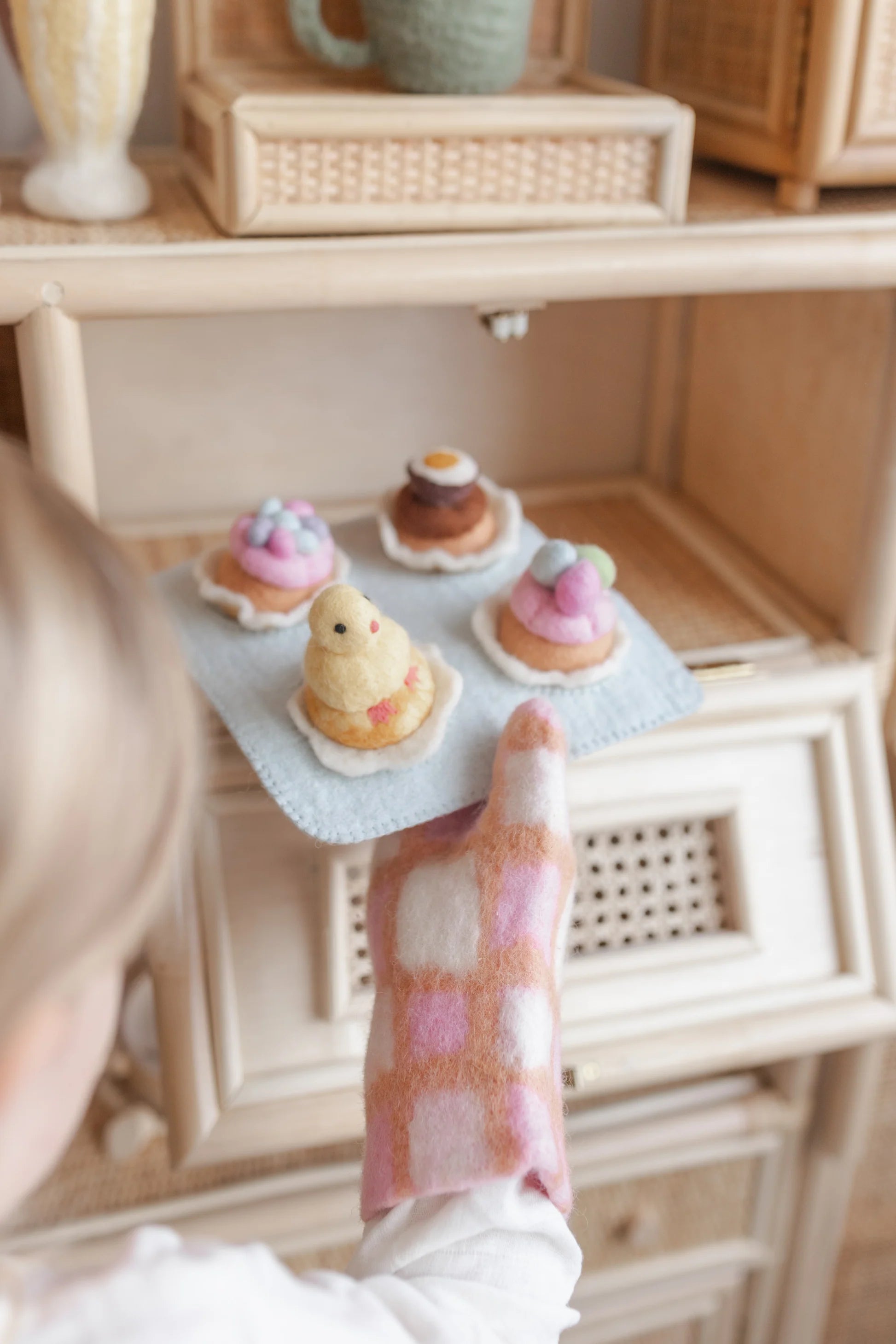 Mini Eggs Easter Felt Muffin - Juni Moon