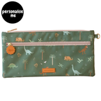 Fox & Fallow large pencil case. Spacious, durable and can be personalised with embroidery, perfect for school, highschool and everyday use. Can also get matching backpack and lunch bag. This print is dinos