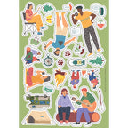 Travel and holiday sticker activity set