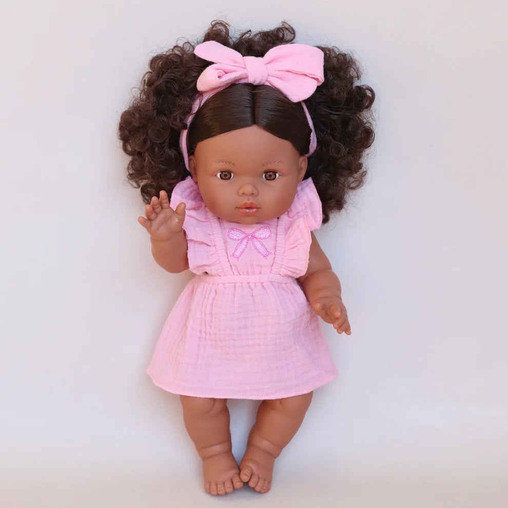 Doll Petal Pink Bow Dress Set - SALLI Collective