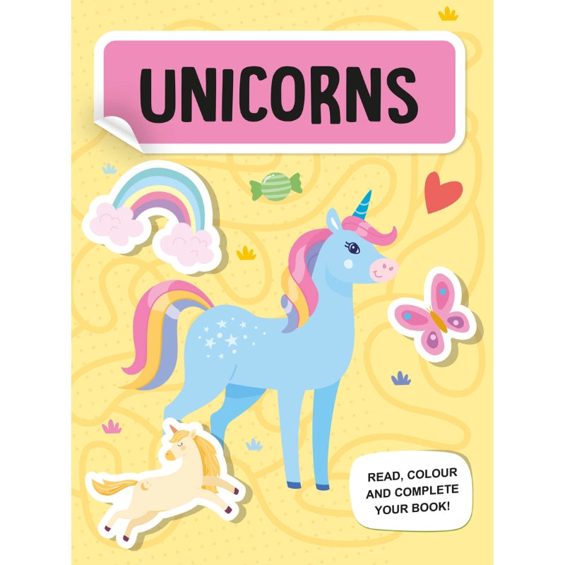 Large unicorn craft kit with colouring and stickers