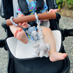 Hanging elephant and hippo baby stroller toys