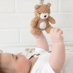 Teddy bear stroller toy duo for babies