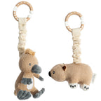 Platypus and wombat stroller toy set by Living Textiles