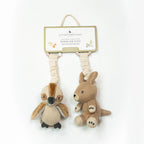 Kangaroo & Kookaburra Mini Market Play Gym/Stroller Toys - Living Textiles