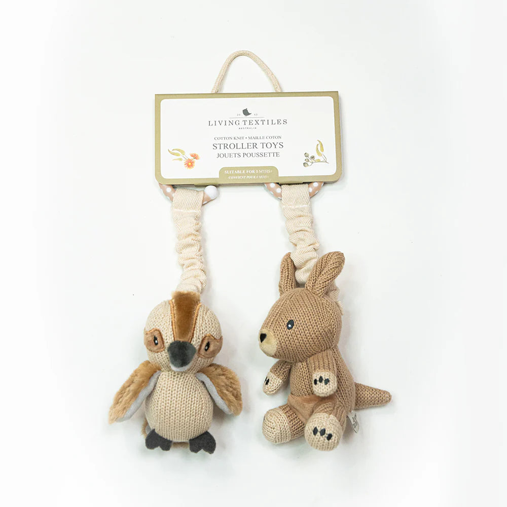 Kangaroo & Kookaburra Mini Market Play Gym/Stroller Toys - Living Textiles