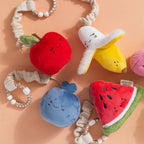 Living Textiles watermelon and blueberry baby toys styled as mini market brunch stroller toys