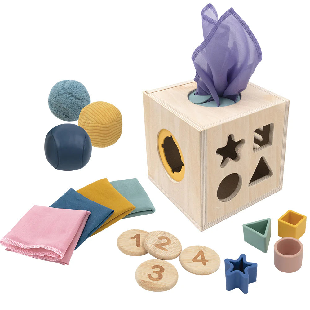 4-in-1 Sensory Learning Cube - Living Textiles