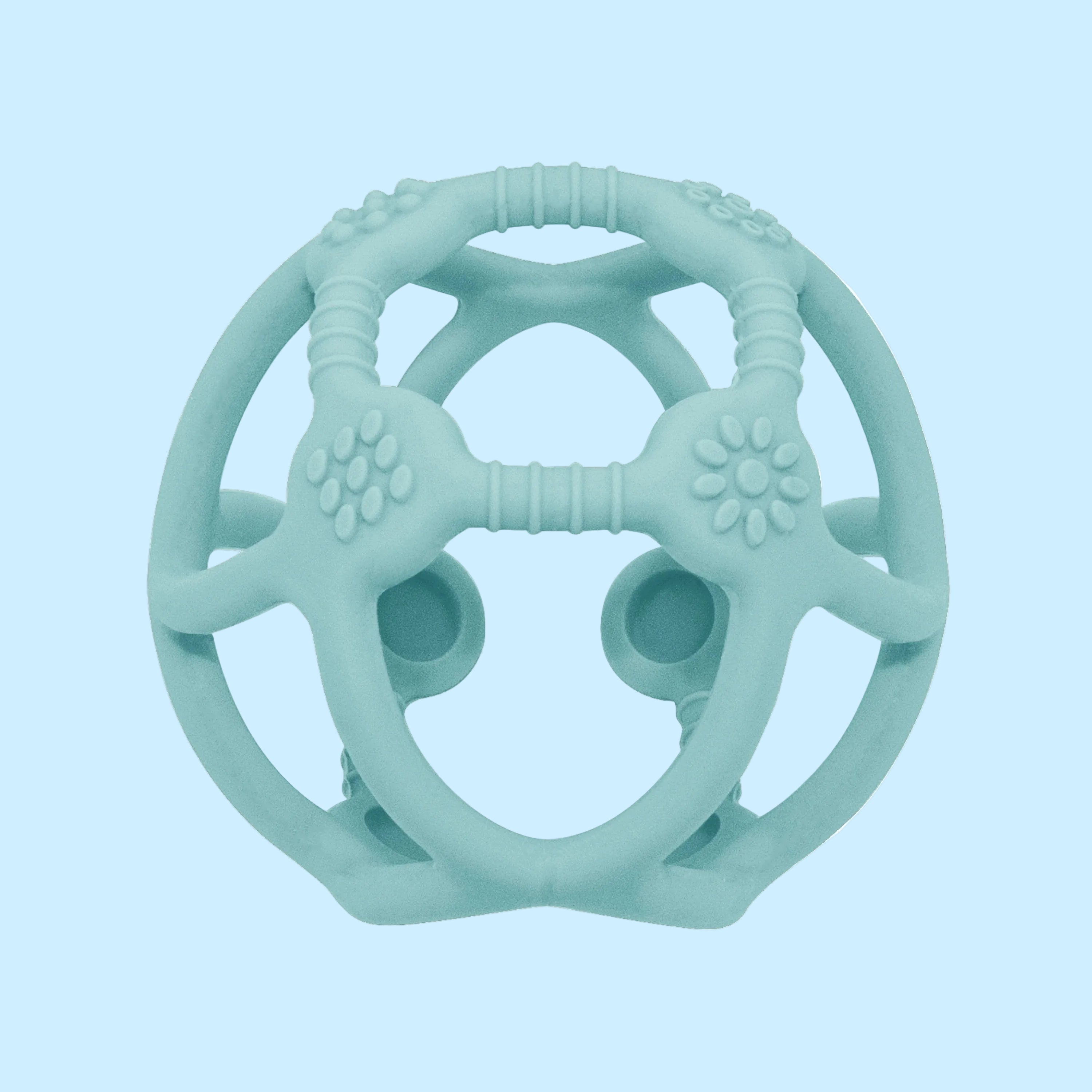Blue Silicone Teething Ball - Living Textiles
