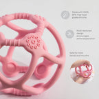 Pink Silicone Teething Ball - Living Textiles