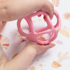 Pink Silicone Teething Ball - Living Textiles
