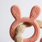 Pink Silicone Bunny Teether - Living Textiles