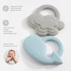 Whale & Cloud Teether Set - Living Textiles