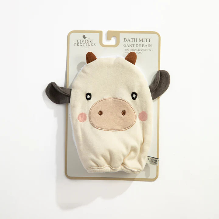 Tractor Ride/Cow Organic Bath Mitt - Living Textiles