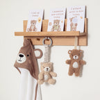 Cuddly Bear Teething Ring Rattle & Dummy Chain Gift Set - Living Textiles
