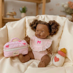 Blush Bow Doll Bib & Diaper Set - SALLI Collective
