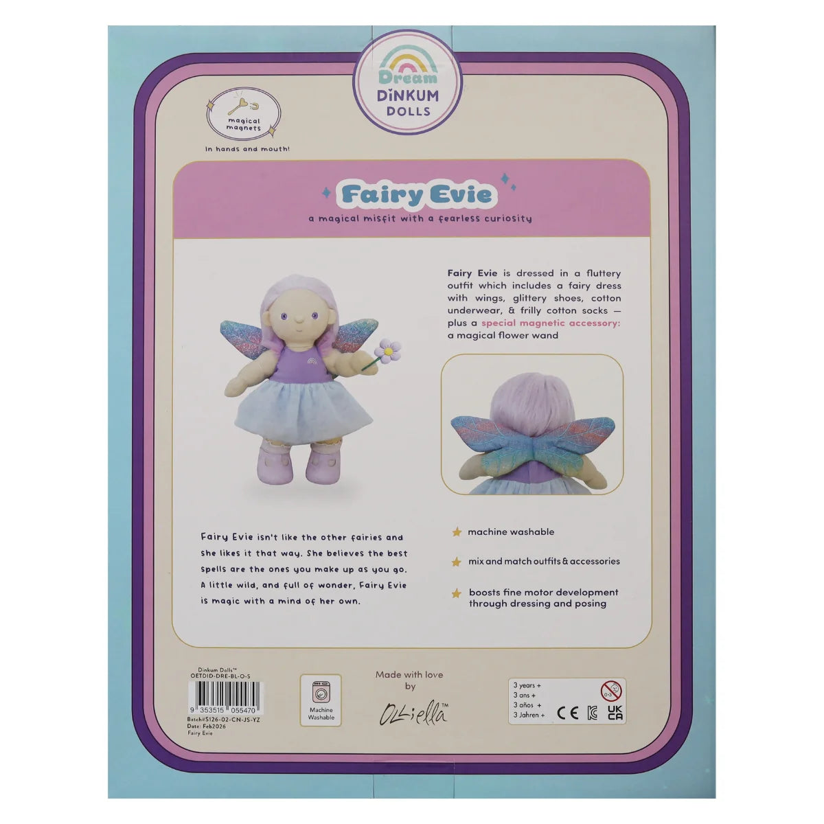 Fairy Evie plush doll for pretend play and cuddles