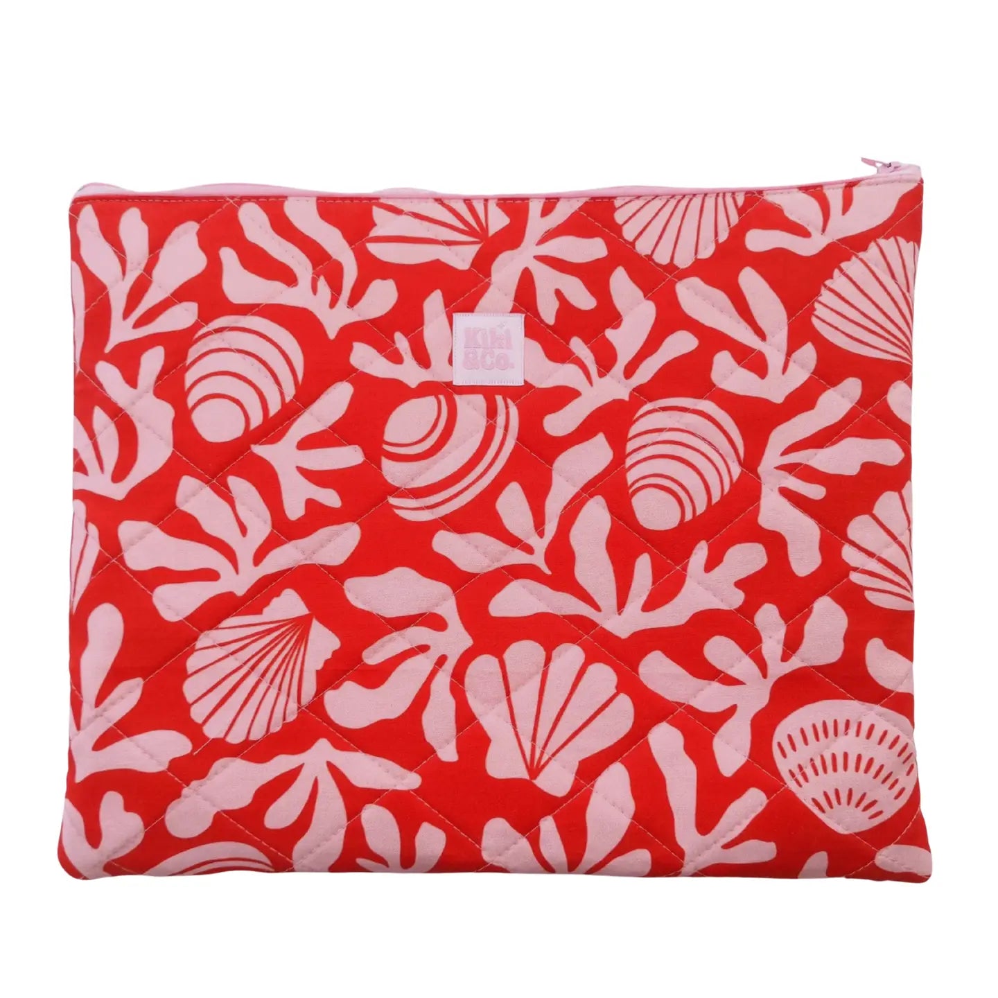 Quilted Laptop Sleeve | Red Shell