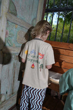 Charcoal and sand reversible kids t-shirt by Lokal Folk