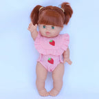 Strawberry Dolls Frilled Bib & Diaper Set - SALLI Collective