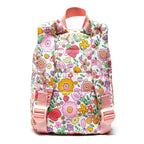 back view of toddler backpacks, perfect for on the go and have matching accessories. can also be personalised with childs name. this print is paloma