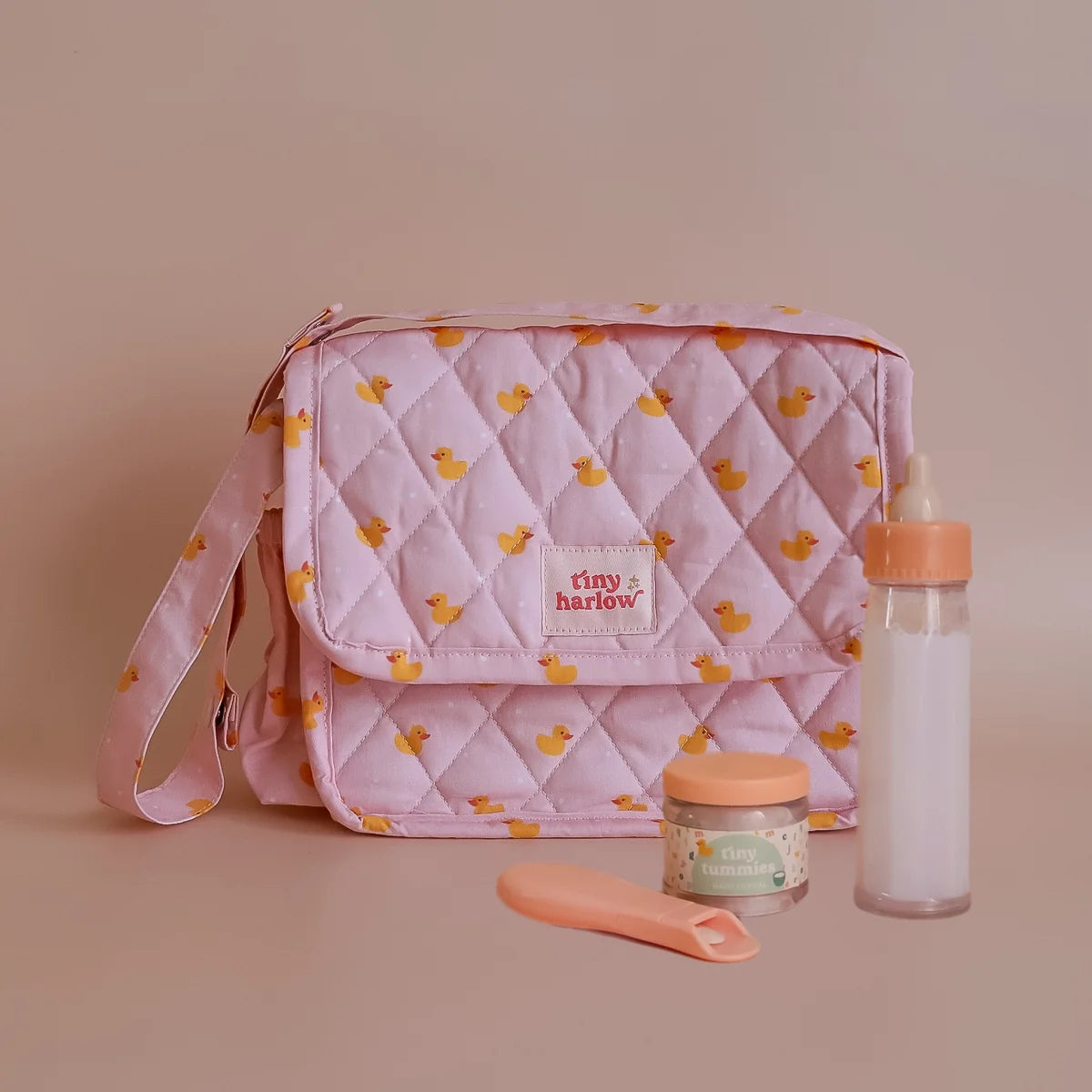 Pink Ducky Tiny Nurturer Doll Nappy Bag Set - Tiny Harlow