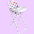 cherry gingham highchair for dolls made by tiny harlow