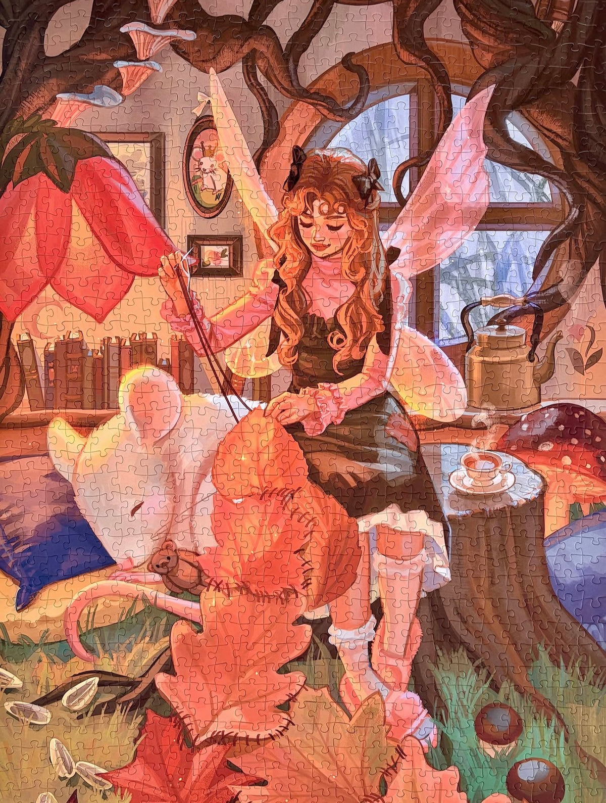 Cozy Leaf Blanket 1000 Piece Jigsaw Puzzle – Reverie Puzzles