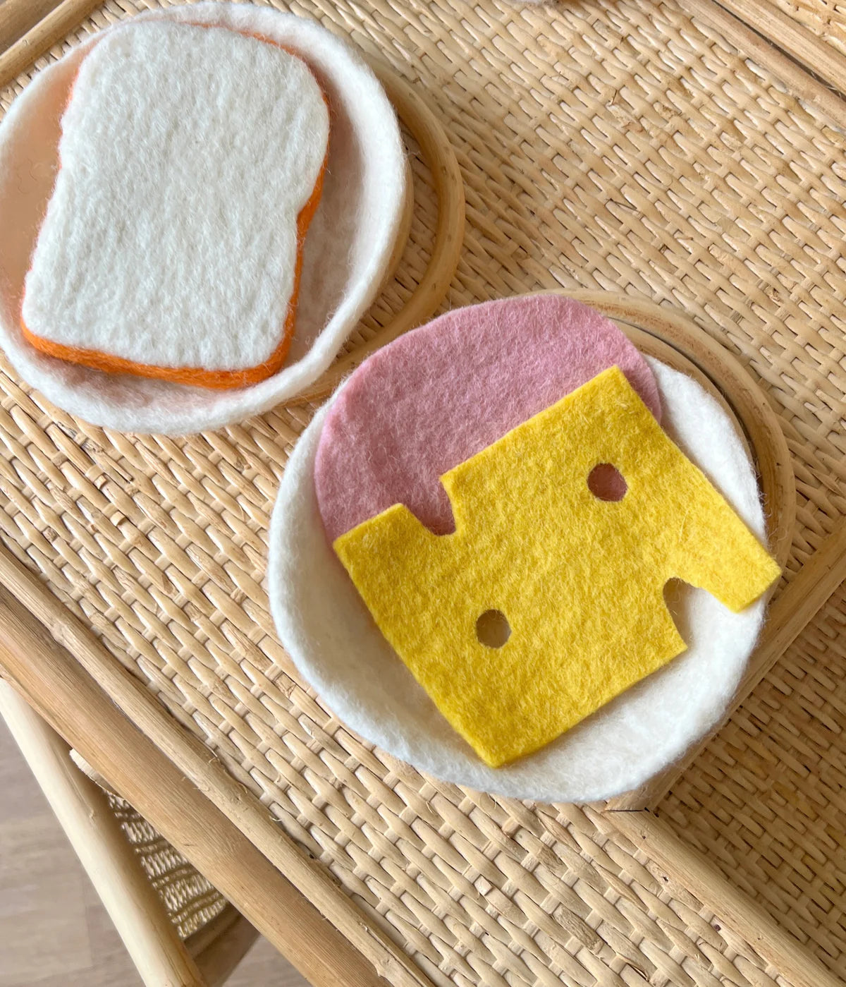 Ham, Cheese & Salad Sandwich Felt Food Set - Playtisserie