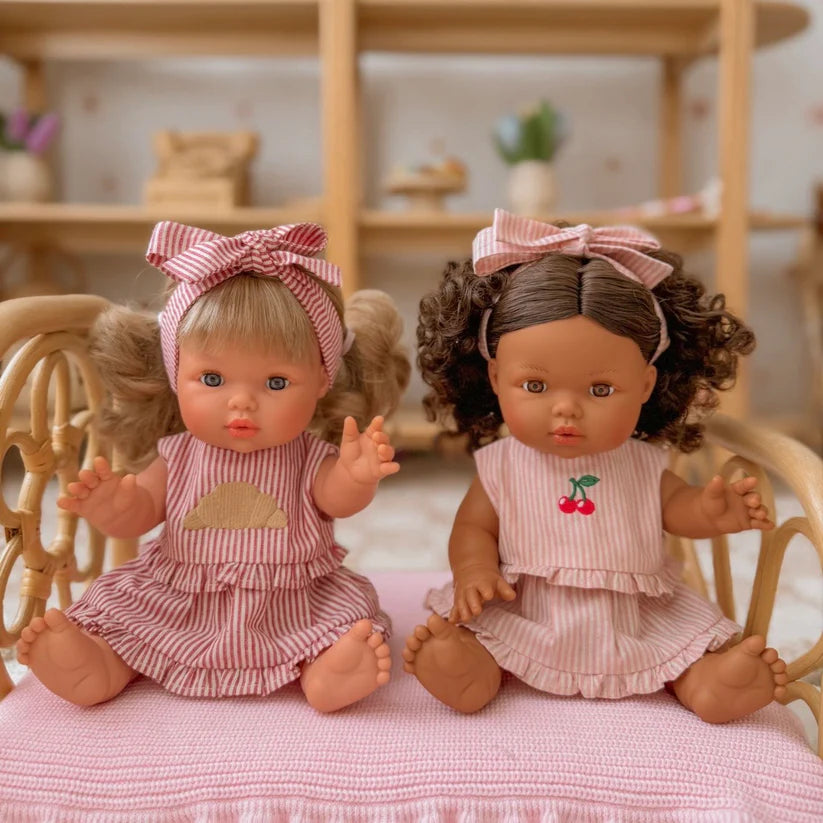 Croissant Stripe Dolls Outfit Set - SALLI Collective
