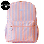 Fox & Fallow backpack for kids, perfect for school, daycare and everyday use. Spacious, practical and designed for little adventures. Personalisation of embroidery with name also available on bags in 2 placements. This print is powder stripe