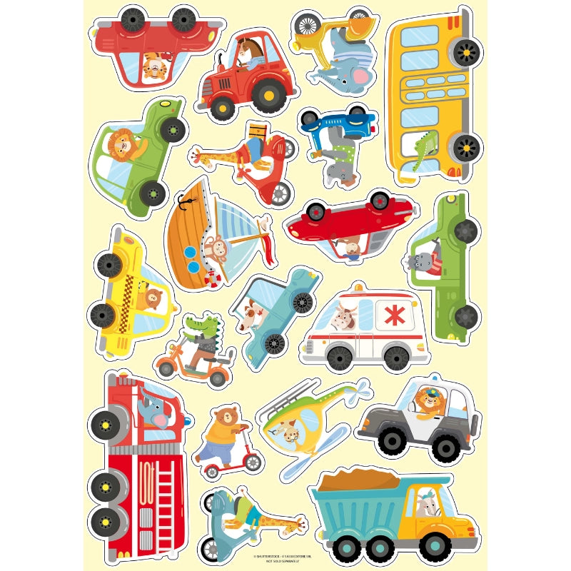 Vehicle model building and colouring activity box